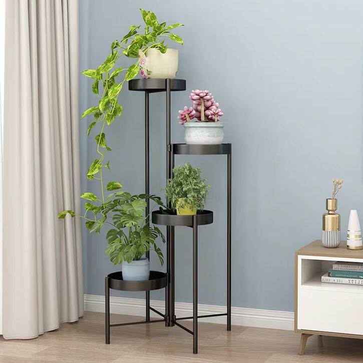 Planter Foldable Side Table Flower Stand Bedside Table Plant rack