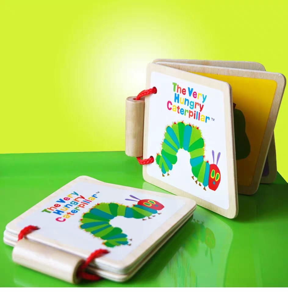 The Very Hungry Caterpillar Wooden book (baby version), Hobbies & Toys ...