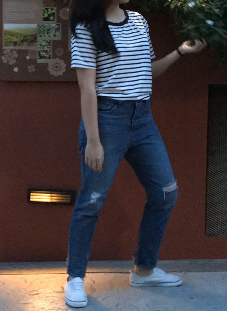 Ulzzang Penshoppe Ripped Boyfriend Jeans