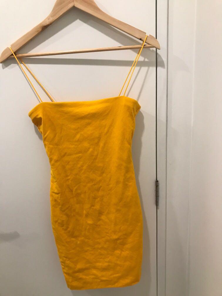 Yellow mustard kookai dress Women s Fashion Clothes on Carousell