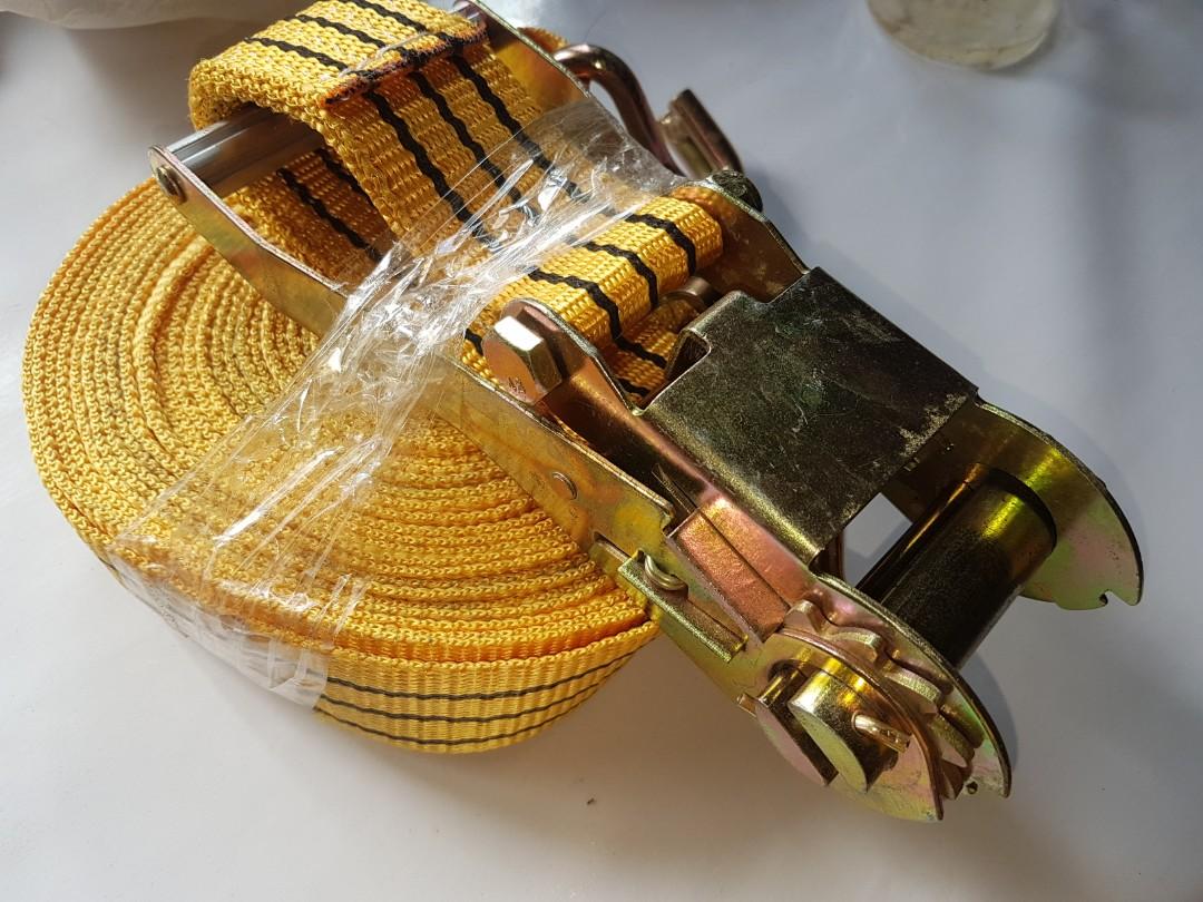 10 meters Ratchet Tie Down Straps Adjustable Cargo Heavy Duty TALI, Construction & Industrial ...