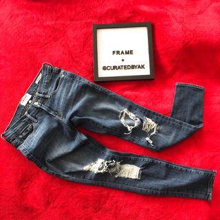 Frame Distressed Ripped Seville Skinny Jeans