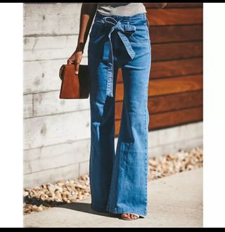 Blue Flare Pants -  Singapore