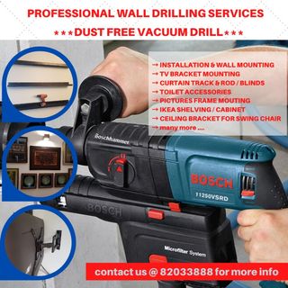 Drilling Services Wall Mounting For Ikea Home Services Others On Carousell