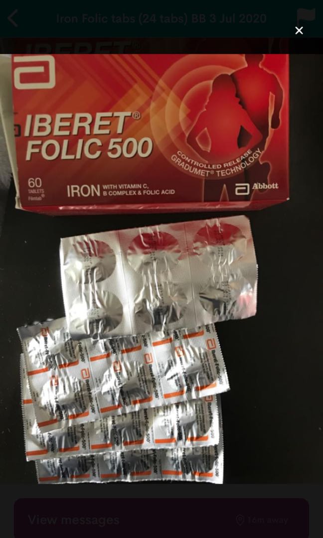Abbott Iberet Iron Folic Acid tabs, Babies & Kids ...
