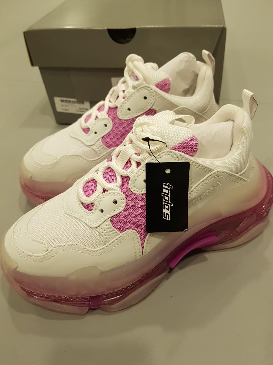 Balenciaga Triple S Clear Sole Sneakers Women s Fashion Footwear