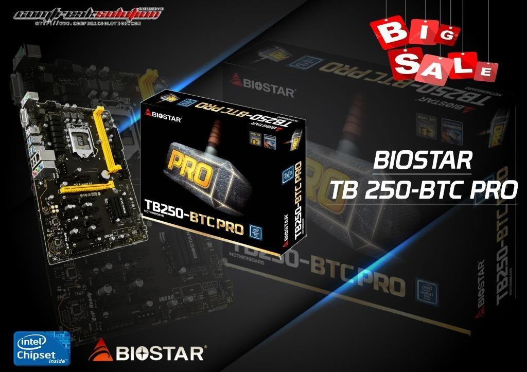 BIOSTAR TB250-BTC PRO MOTHERBOARD, Computers & Tech, Parts