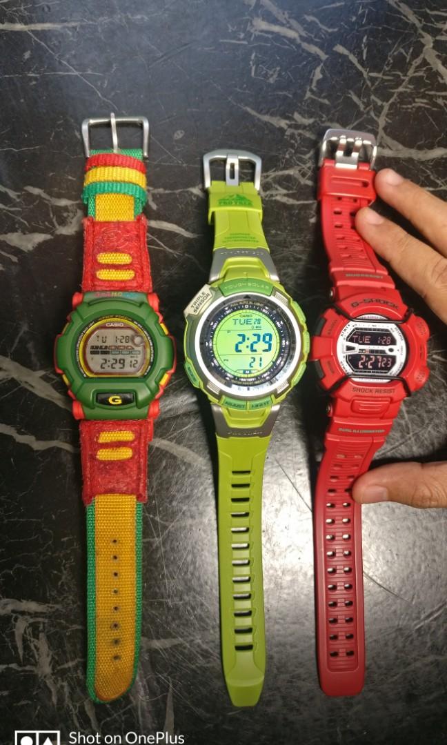 Casio gshock dw002 bob marley rasta