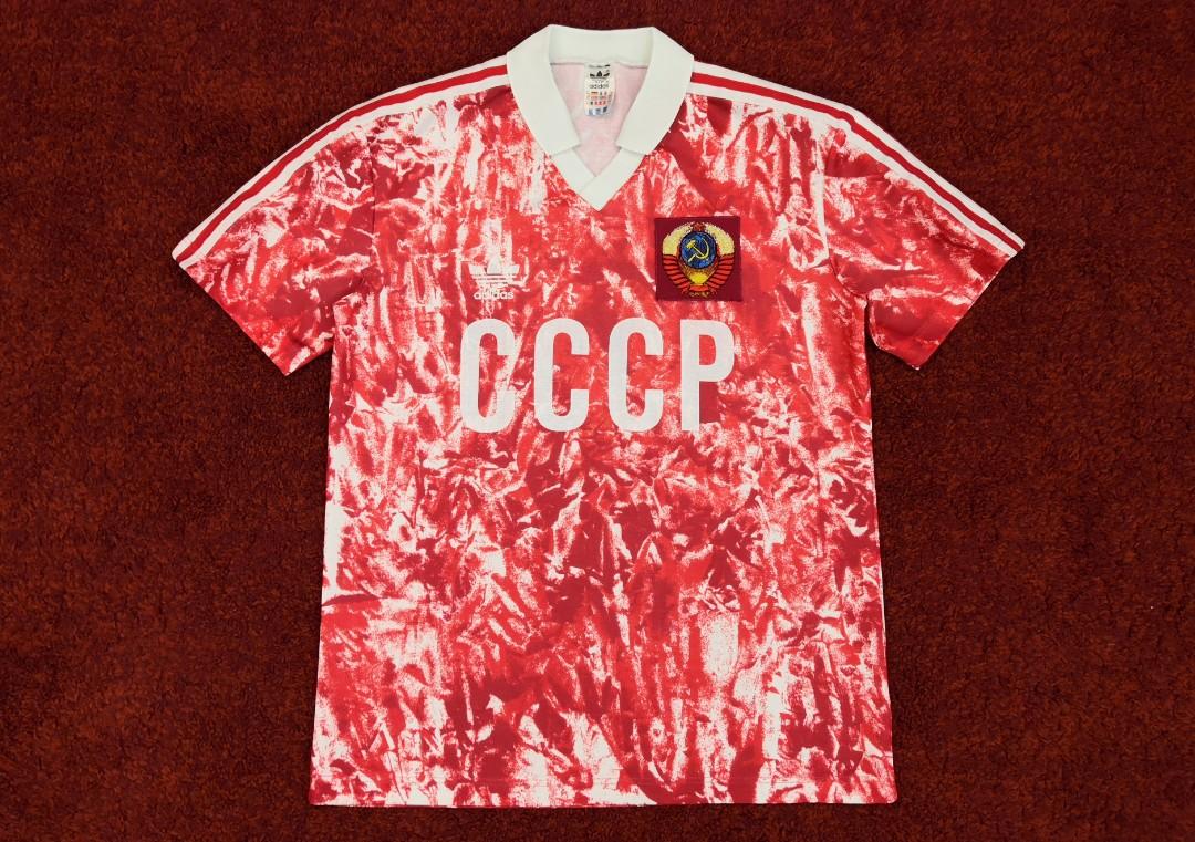 1989-91 SOVIET UNION Vintage adidas Home Football Shirt (M) CCCP - Football  Shirt Collective