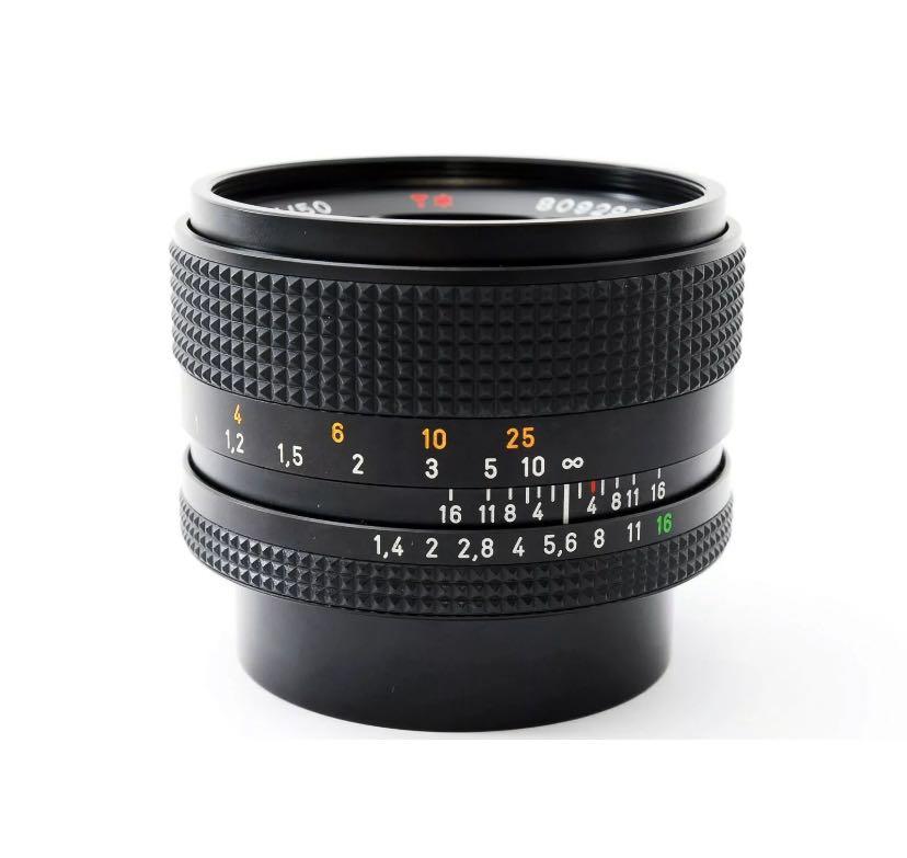 CONTAX Carl Zeiss Planar T* 50mm F/1.4 MMJ Lens, 攝影器材, 鏡頭及