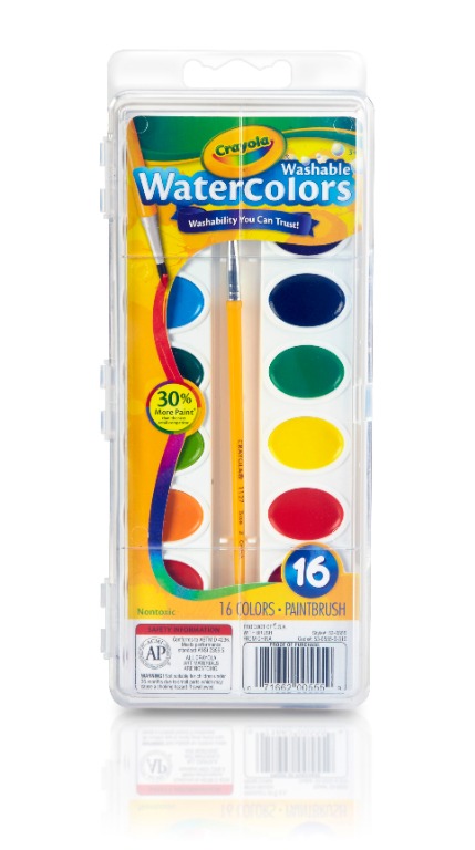 現貨！Crayola Washable Watercolors 16色