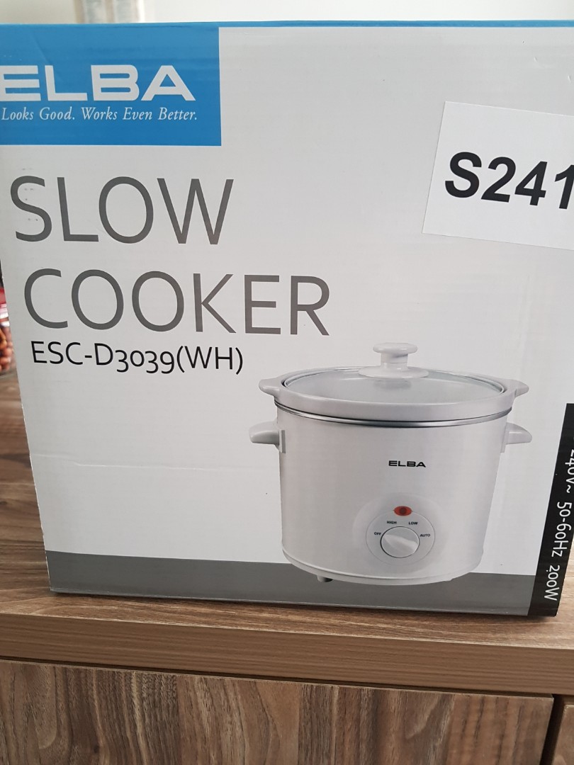 Elba 3.0l Slow Cooker ELBA ESC D3039(WH), TV & Home Appliances, Kitchen