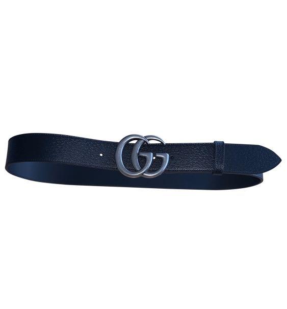 leather belt with g buckle