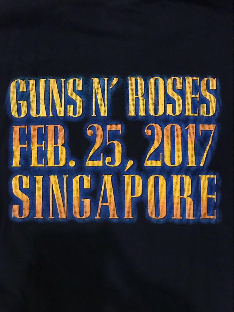 Guns N Roses Singapore 2017 Tour Tshirt, Men's Fashion, Tops & Sets