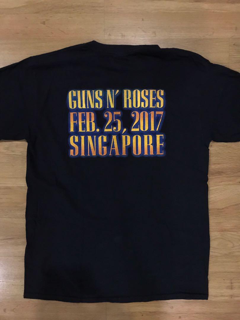 Guns N Roses Singapore 2017 Tour Tshirt, Men's Fashion, Tops & Sets