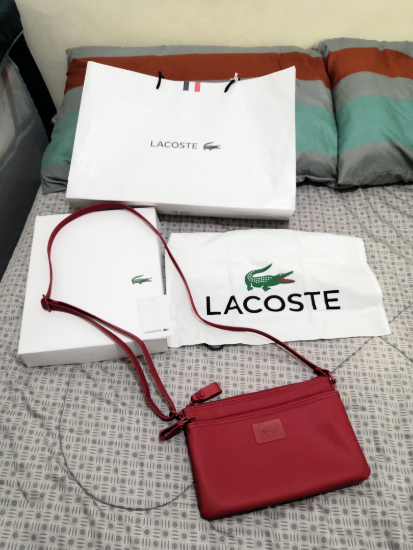 Lacoste Sling Bag, Luxury, Bags & Wallets on Carousell