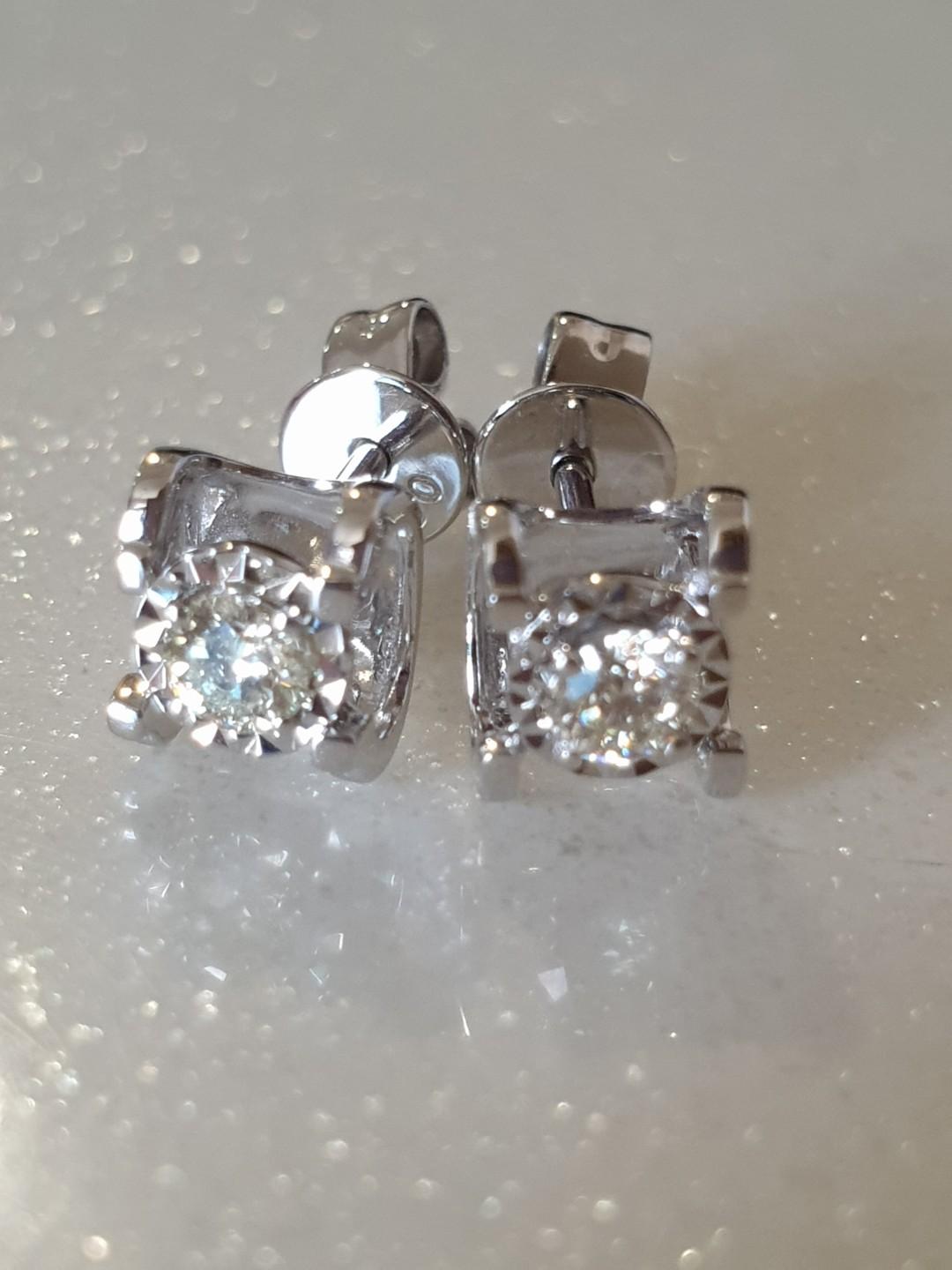 Genuine Diamond Earrings Authentic Women s Fashion Jewelry