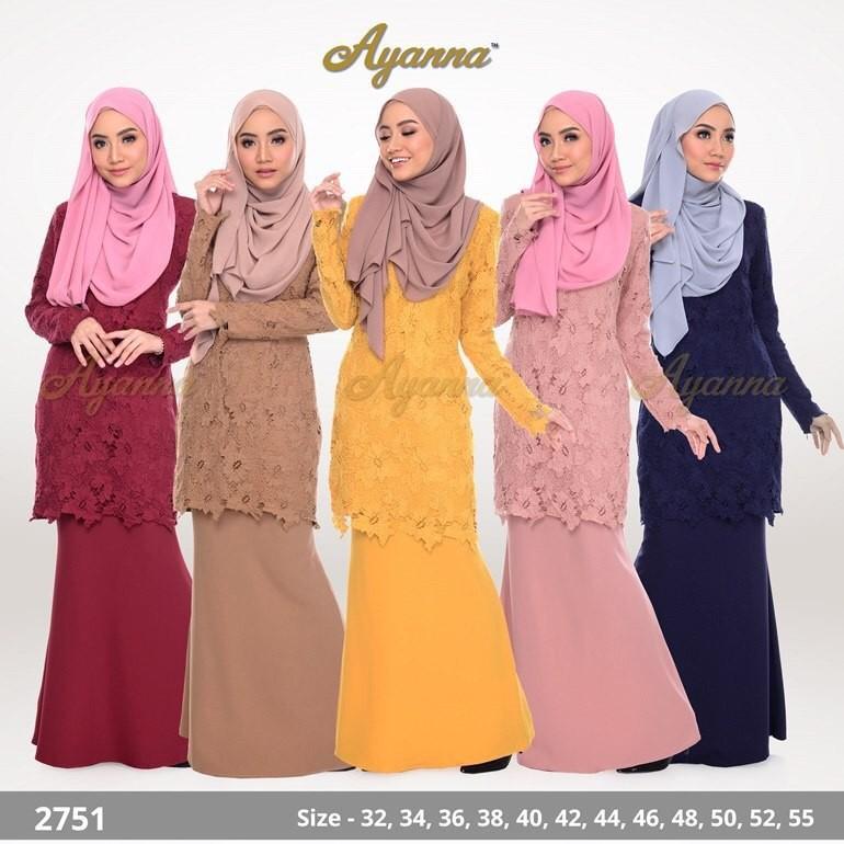 Miera Lace Kurung Adult Baju Raya Plussize 2020 Women S Fashion Muslimah Fashion On Carousell