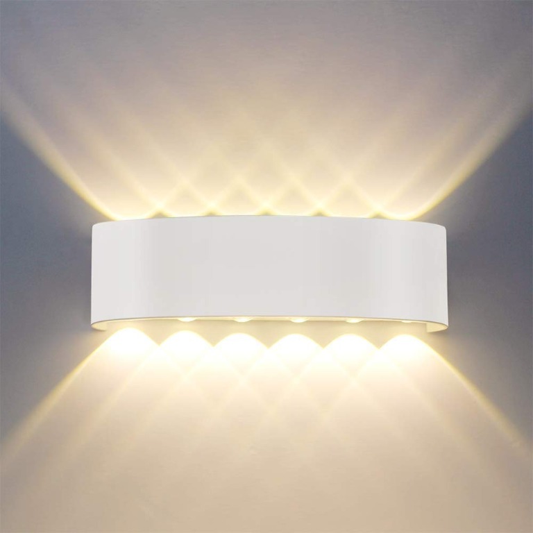 Modern Led Wall Lights 12w Led Sconce Lights 3000k Aluminium Fixture Up Down Decorative Spot Light Night Lamp For Living Room Bedroom Hall Staircase Pathway White Energy Class A