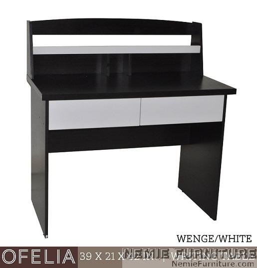 OFELIA study table (Category: Tables & Sets) located in Quezon City. Submitted by nemiefurniture (Listing ID 282725532, Image 1). Description: 2-tone study table with drawers 39"L x 21"W x 42"H color: wenge white combination.