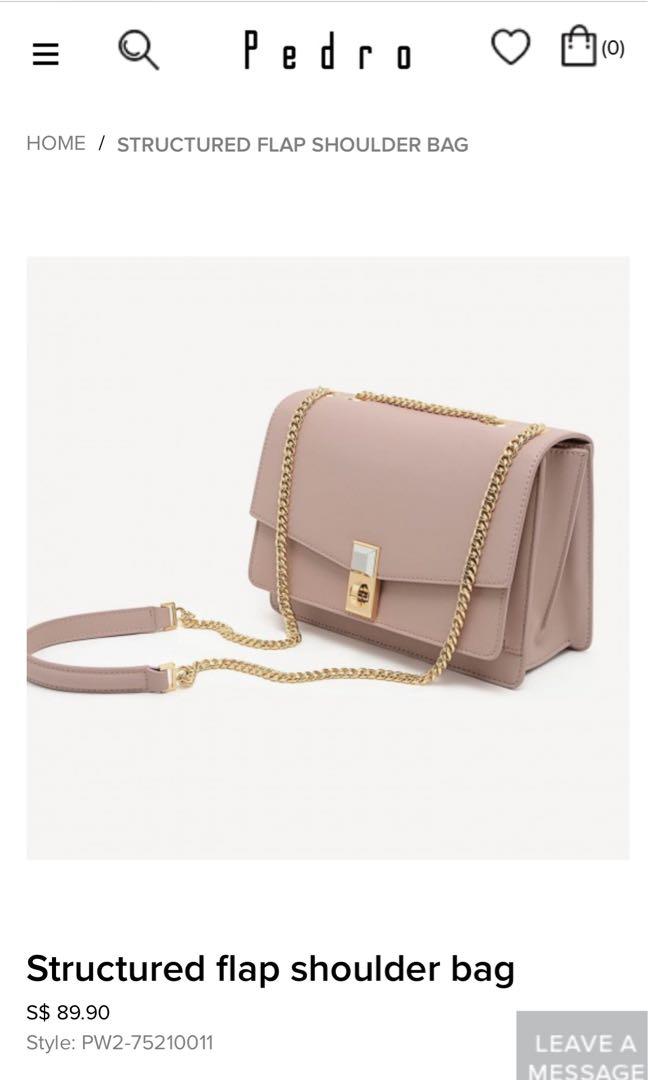 Structured flap shoulder bag pedro shop