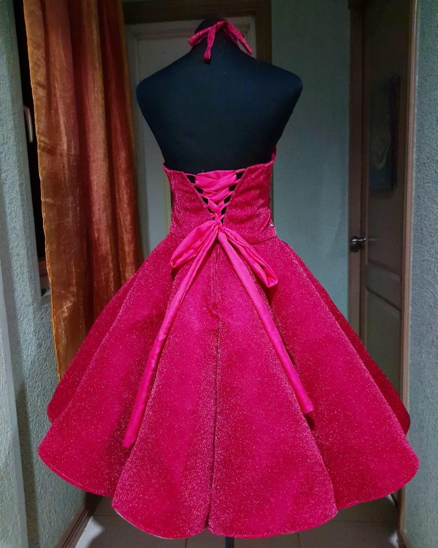 Pink Gown Umbrella cut, Women's Fashion, Dresses & Sets, Evening