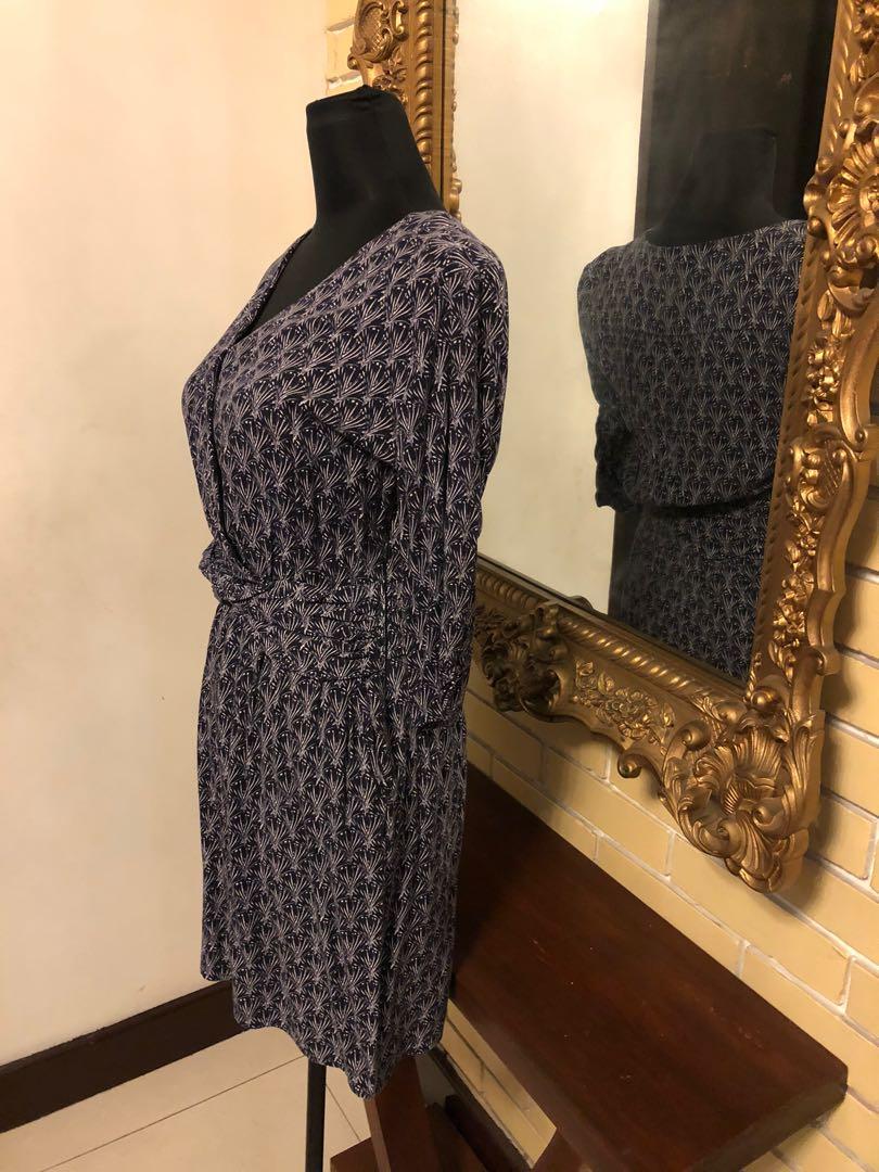 Promod workwear blue printed dress (Category: Dresses) located in Pasig City. Submitted by preloved_ramen21 (Listing ID 282831388, Image 2). Description: Brand: PROMOD color: Navy blue size: US8, UK12 measurement: bust: 34-36” waist: 30” with side zipper length: 36” condition: used but not abused.