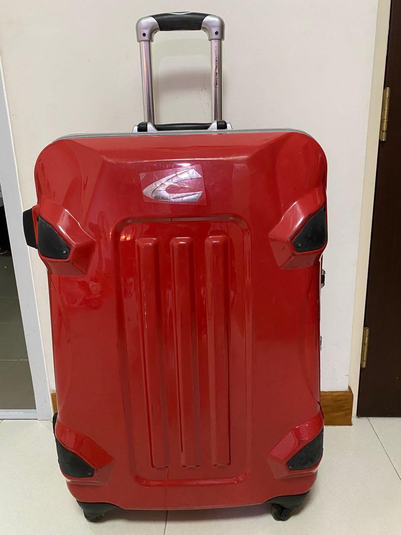 Red Hard Case Luggage, Hobbies & Toys, Travel, Travel Essentials