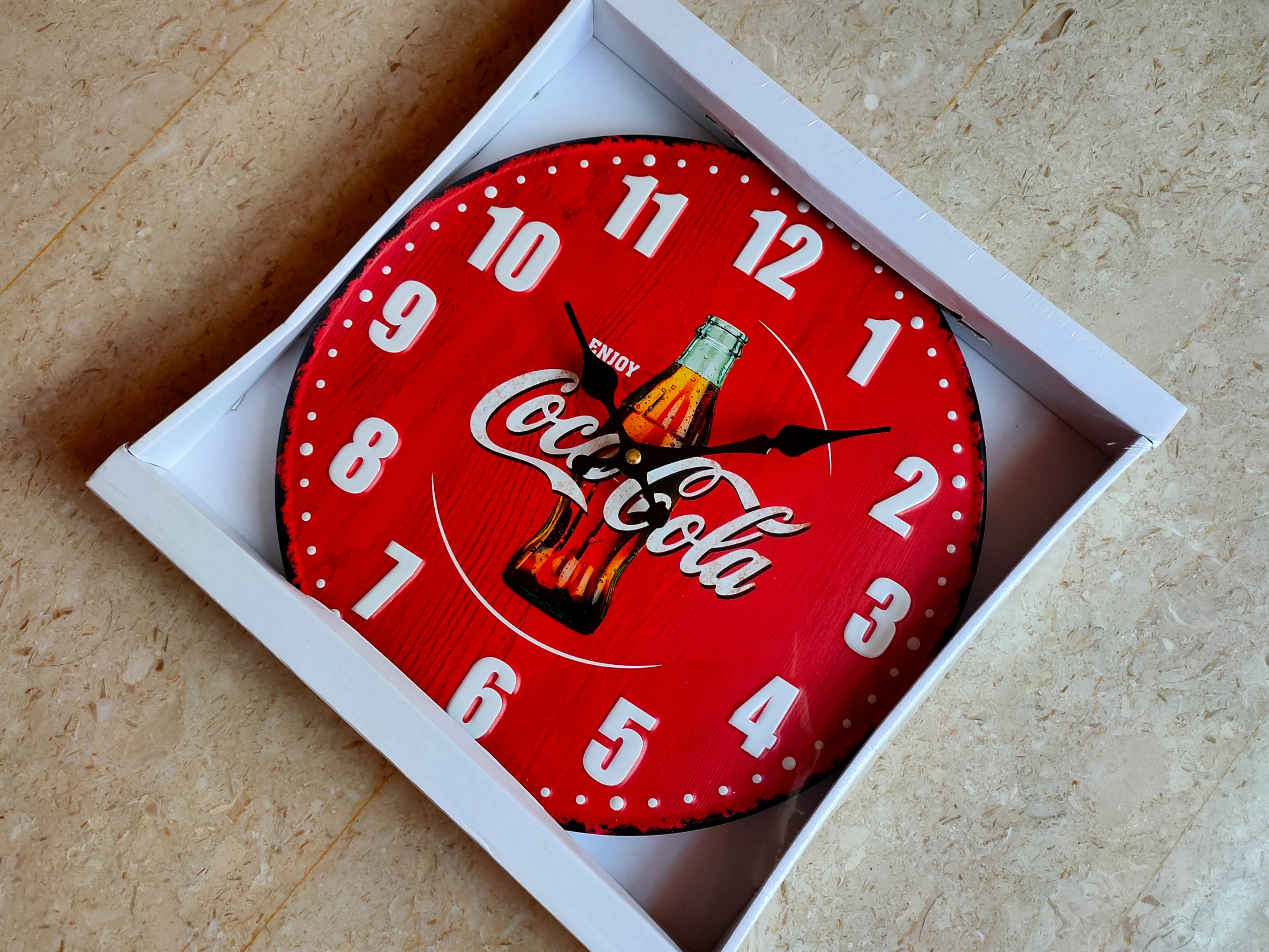 New Rare Retro Coca Cola Wall Clock, Hobbies & Toys, Memorabilia