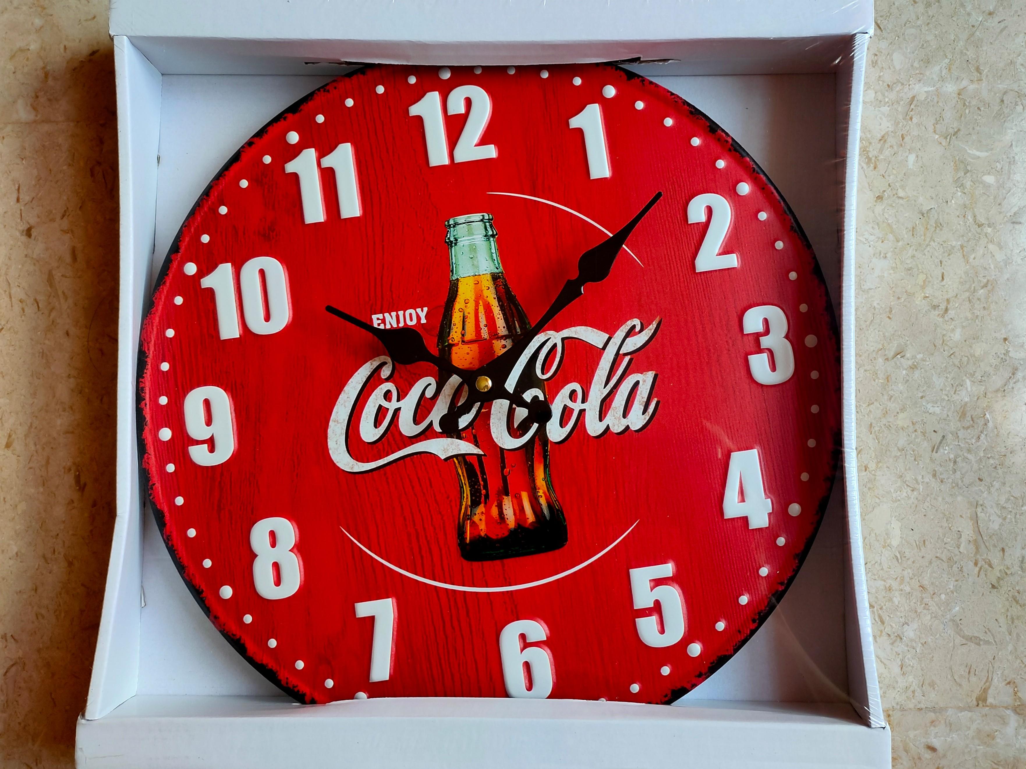 Creating Coca Cola New Collector Coca-Cola Wall Clock, Furniture & Home Living, Home Decor ...