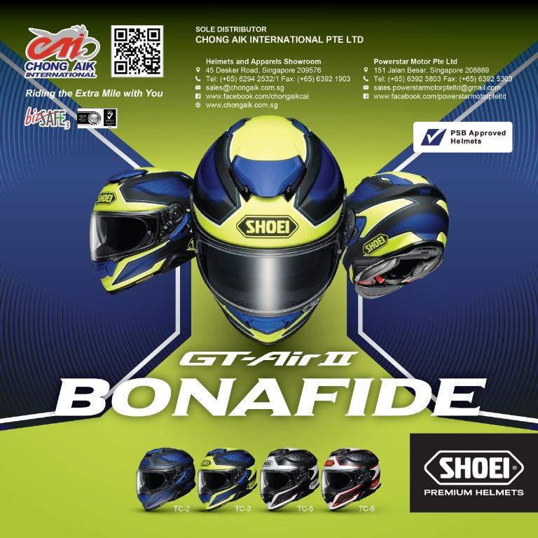 Shoei gt air 2 bonafide tc2 clearance