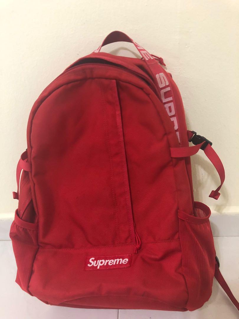 Supreme SS18 backpack Men s Fashion Bags Backpacks on Carousell