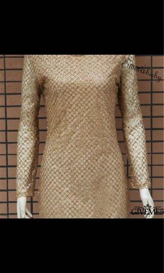 Gold Glitter Dress