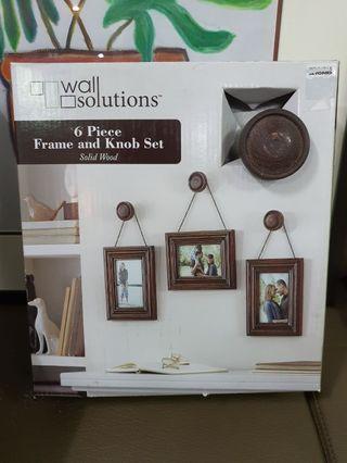 Rustic photo picture frames set
