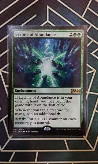 MTG M20 Leyline of Abundance rare card | Magic Core Set 2020