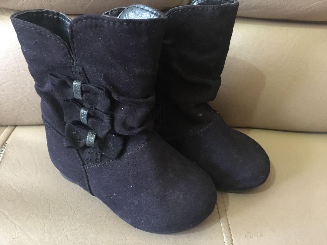baby black boots
