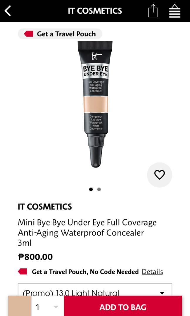 REPRICED Bye Bye Under eye (Category: Face Care) located in Cainta. Submitted by agall003 (Listing ID 282859320, Image 2). Description: 💯% Authentic Brand New Sample FREEBIES GIVEN FOR EVERY PURCHASE No meet ups. Delivery Basis only Shipping: DPX or Bluebee Shipping Fee: Pouch - 60 pesos Medium - 65 pesos Large - 95 MOP: GCash and BDO Location: Cainta, Rizal RFS: switched to SPF finishing powder IMPORTANT NOTE: Once the product has been handed t