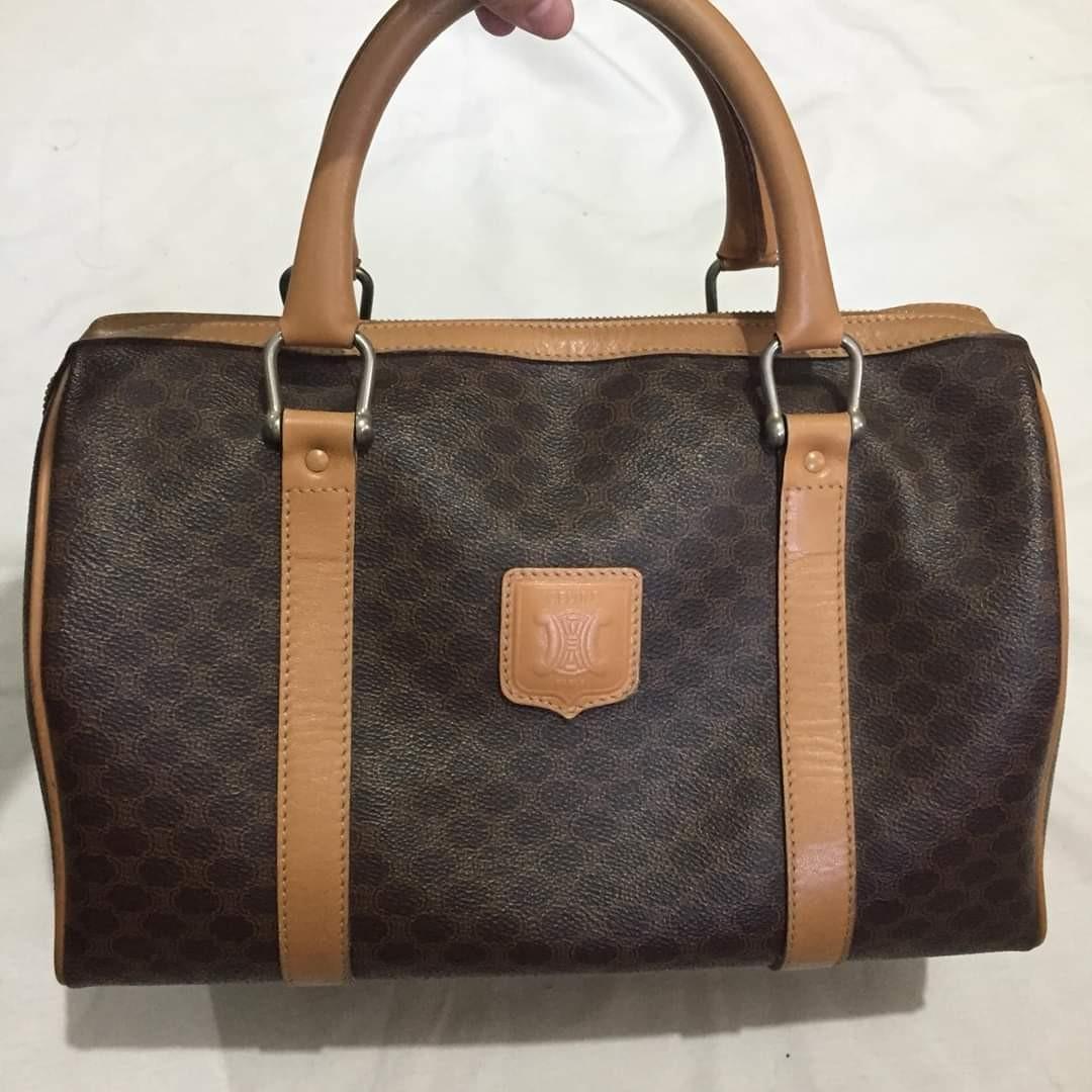 Vintage Celine Macadam Boston bag, Luxury, Bags & Wallets on Carousell