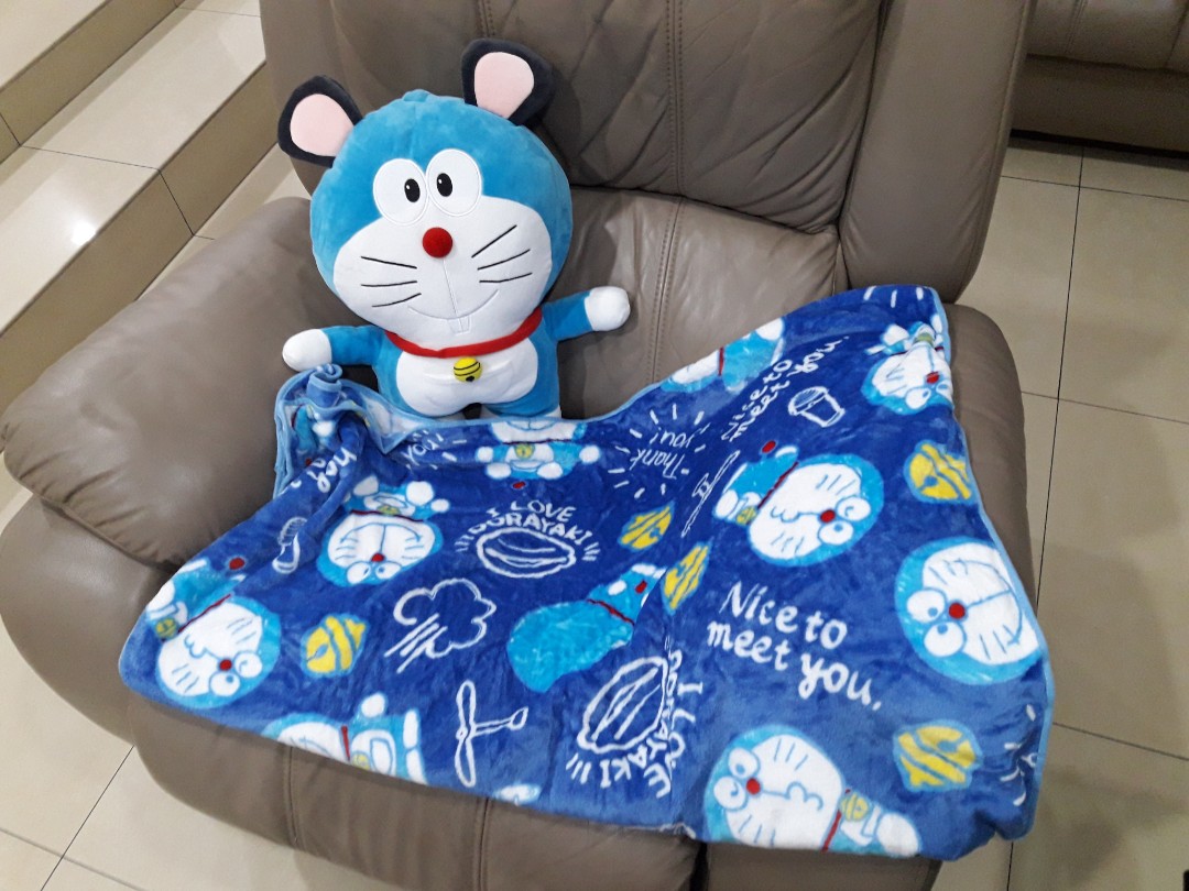 Doraemon Soft Toy Blanket (2 in 1), Hobbies & Toys, Toys & Games on