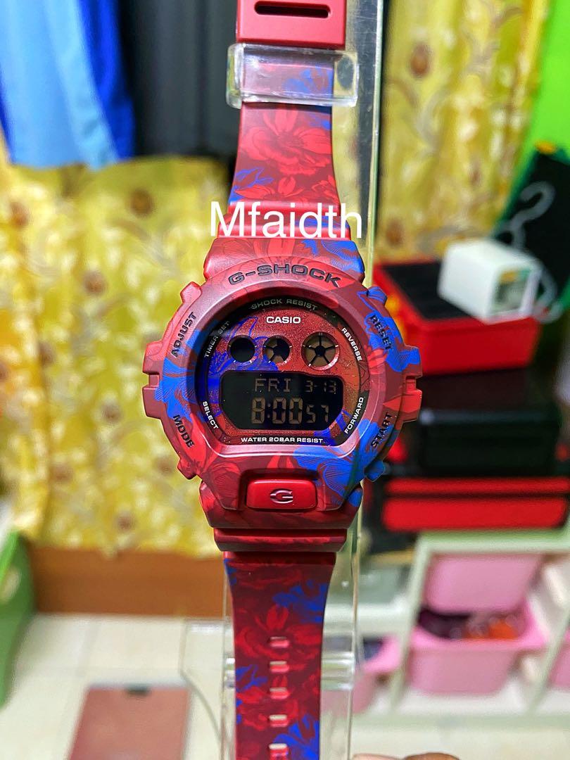 Gshock Gmds6900 flora merah Men s Fashion Watches Accessories
