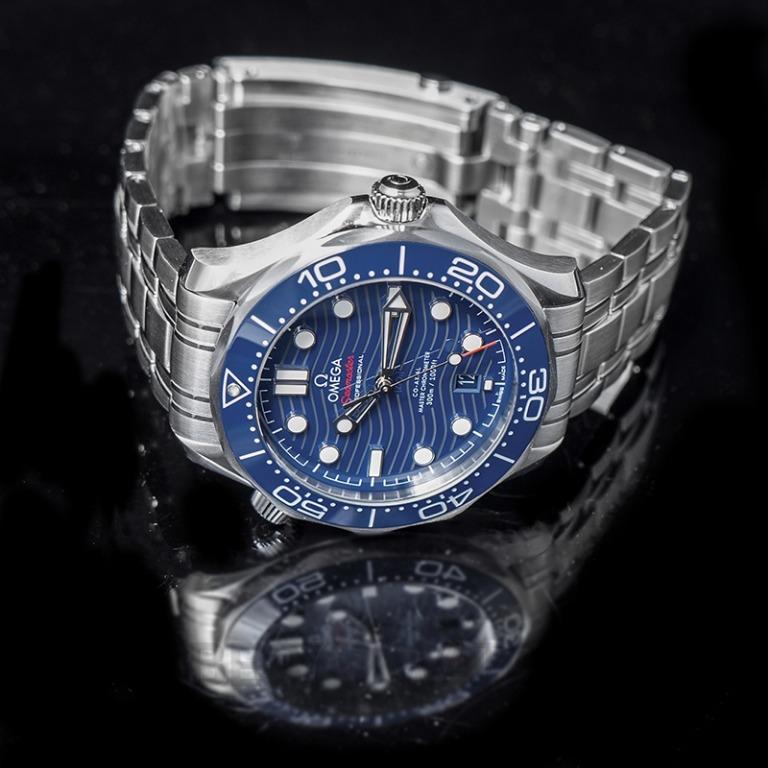 Seamaster automatic blue dial men's watch cheap