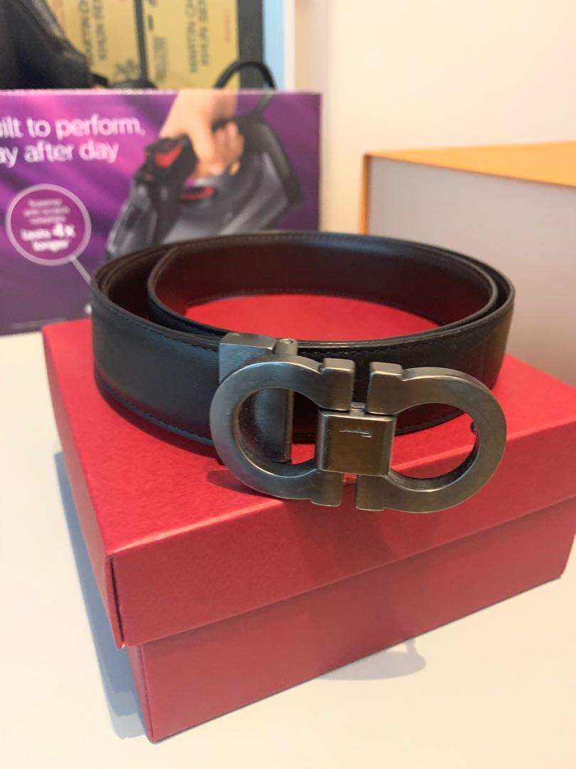 red ferragamo belt mens