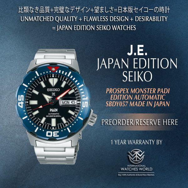 SEIKO JAPAN EDITION PROSPEX MONSTER AUTOMATIC PADI EDITION SBDY057 MADE IN  JAPAN, Mobile Phones & Gadgets, Wearables & Smart Watches on Carousell