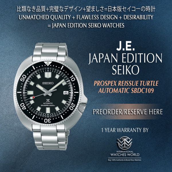 SEIKO JAPAN EDITION PROSPEX REISSUE TURTLE AUTOMATIC SBDC109, Men's  Fashion, Watches & Accessories, Watches on Carousell