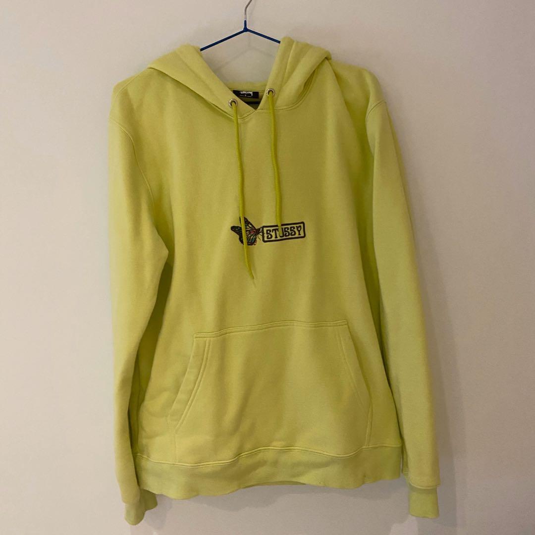 stussy yellow hoodie