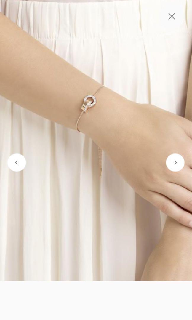 Buy Swarovski White Rose Gold Tone Plated Hollow Bracelet for Women Online   Tata CLiQ Luxury