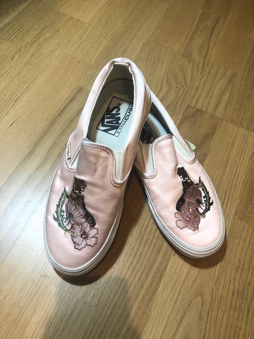 pink silk vans