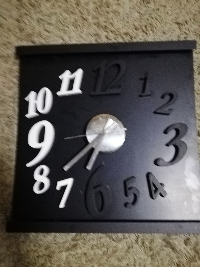 Wall Clock Number (Faulty clock), Furniture & Home Living