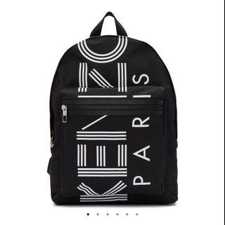 Kenzo black logo backpack