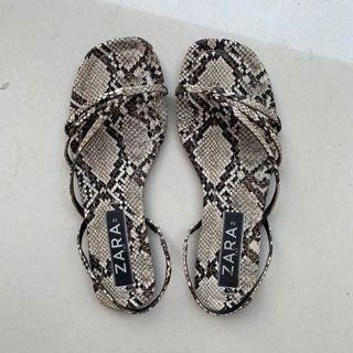 ZARA Leopard Strappy Sandals Original size 38